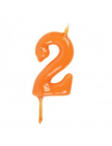 Vela Número 2 Laranja